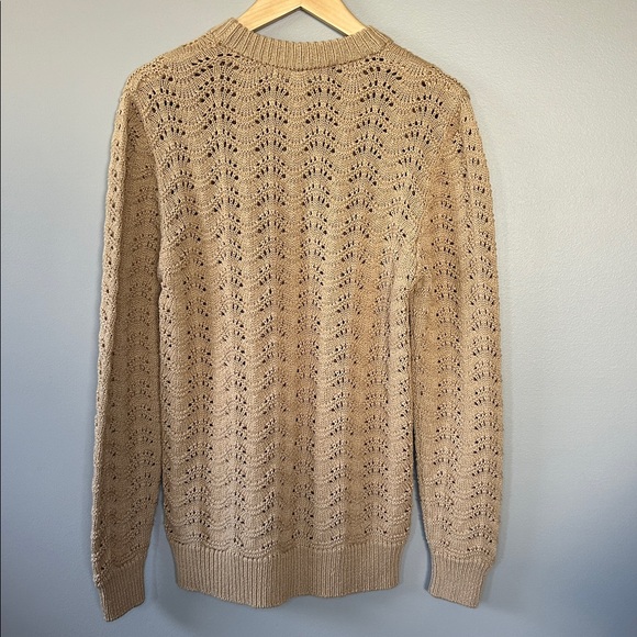 Sefr Leth Waffle Knit Sweater Caramel Tan Size XS Oversized - Picture 7 of 7